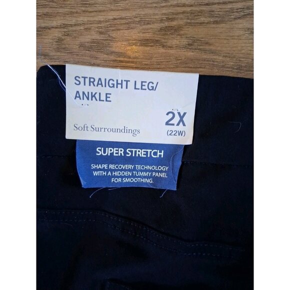 Soft Surroundings Straight Leg Ankle Stretch Pants 2X Black NWT - Picture 8 of 8